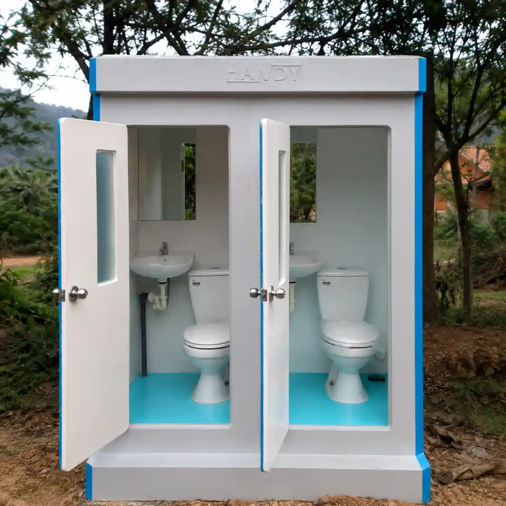 Nhà vệ sinh di động đôi bệ bệt